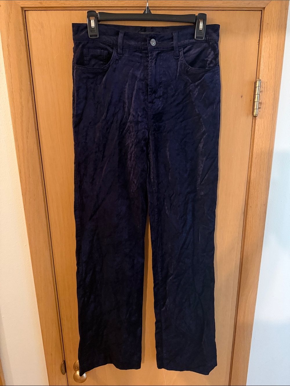 7 For All Mankind Women’s Velvet Straight Leg Pants Jeans Purple Size 29
